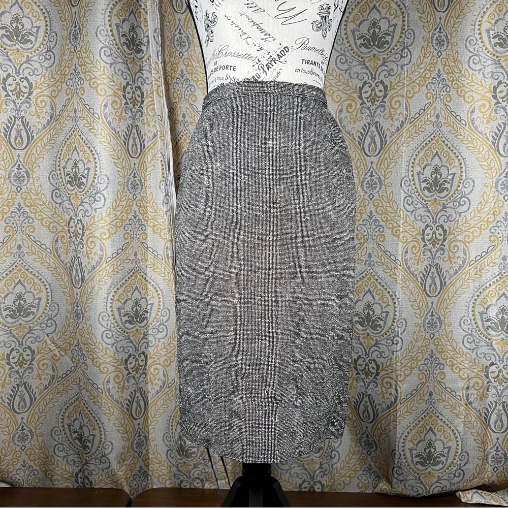 Vintage Unlabeled (homemade?) Tweed Wool Skirt - XS